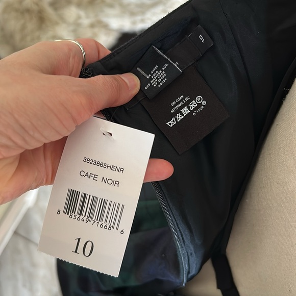 NWT VTG deadstock Rugby RL Tartan plaid peplum wool mini strapless Dress 10 - Picture 10 of 16